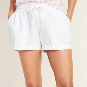 Old Navy Women's Soft White Linen Shorts size Large